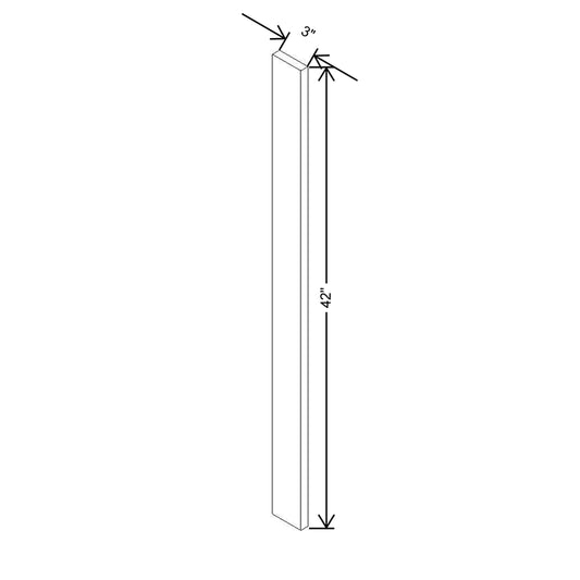 Modernform Cabinet Natural Shaker 3" W X 42" H Wall Filler