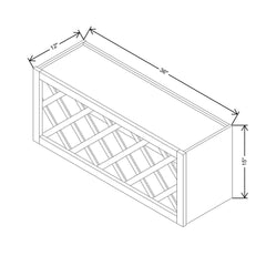 Modernform Cabinet Natural Shaker 36" W X 15" H X 12" D Wall Wine Rack