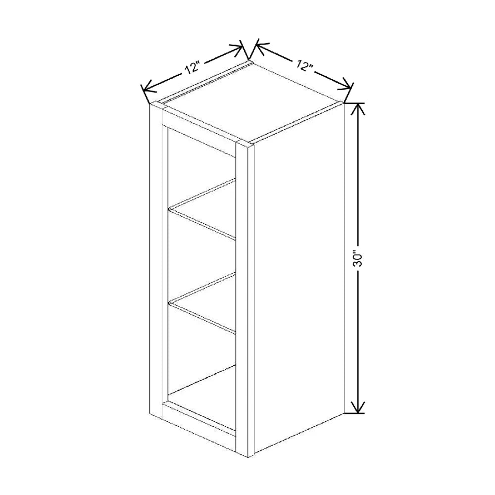 Fabuwood Allure Luna Kona 12" W X 30" H X 12" D Wall No Door Cabinet