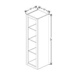 Fabuwood Allure Galaxy Timber 12" W X 42" H X 12" D Wall No Door Cabinet