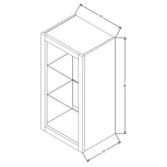 Fabuwood Allure Luna Pistachio Green 15" W X 30" H X 12" D Wall No Door Cabinet