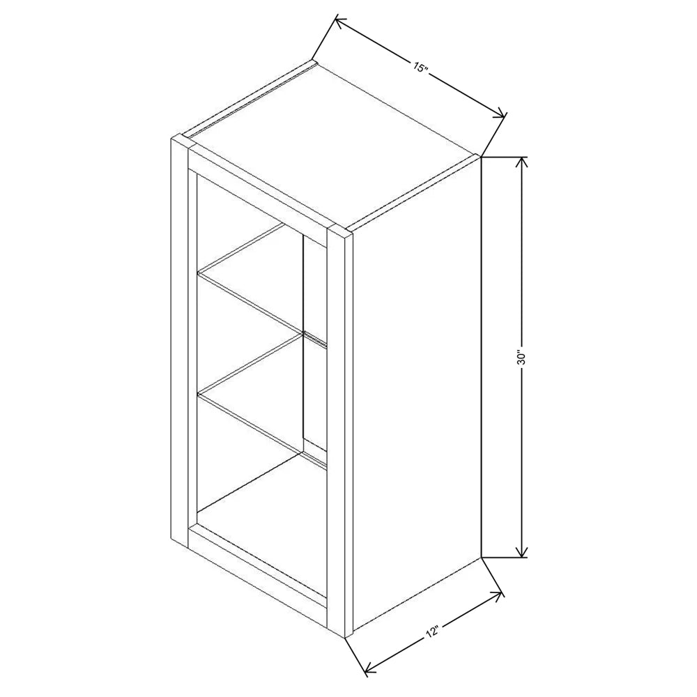 Fabuwood Allure Fusion Dove 15"W X 30"H Wall No Door