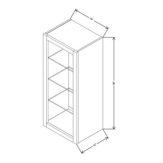 Fabuwood Allure Fusion Dove 15"W X 36"H Wall No Door