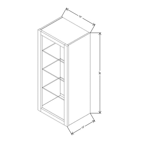 Fabuwood Allure Fusion Dove 15"W X 36"H Wall No Door
