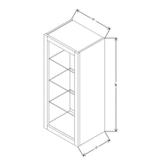 Fabuwood Allure Onyx Horizon  15"W X 36"H Wall No Door