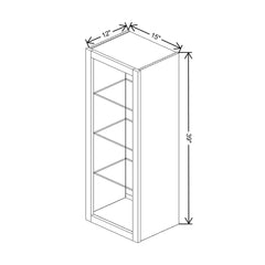 Fabuwood Allure Galaxy Dove 15" W X 39" H X 12" D Wall No Door Cabinet