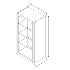 Fabuwood Allure Galaxy Mocha 18"W X 36"H Wall No Door