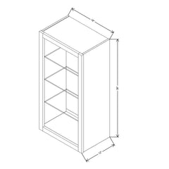 Fabuwood Allure Galaxy Truffle 18" W X 36" H X 12" D Wall No Door Cabinet