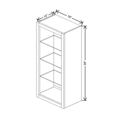 Fabuwood Allure Luxe Cloud White 18" W X 39" H X 12" D Wall No Door Cabinet