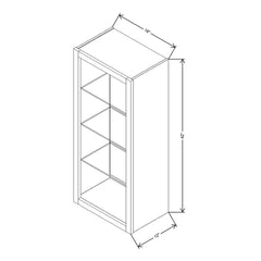 Fabuwood Allure Onyx Frost  18"W X 42"H Wall No Door