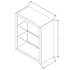 Fabuwood Allure Luna Desert Oak 24" W X 30" H X 12" D Wall No Door Cabinet