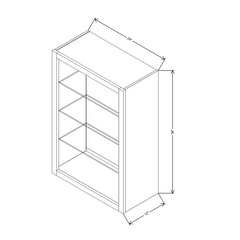 Fabuwood Allure Galaxy Mocha 24"W X 36"H Wall No Door