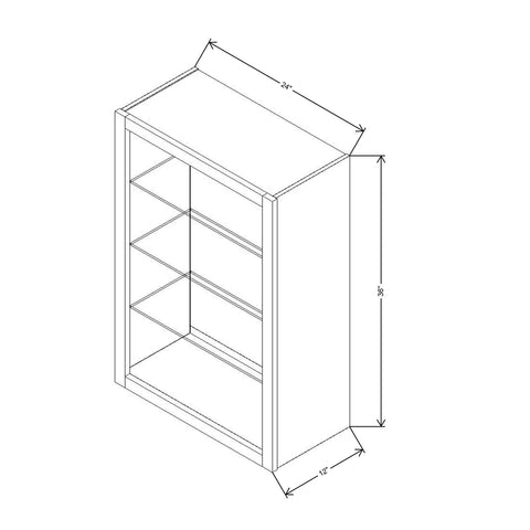 Fabuwood Allure Galaxy Nickel 24"W X 36"H Wall No Door