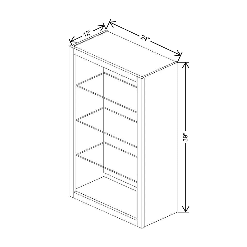 Fabuwood Allure Galaxy Dove 24" W X 39" H X 12" D Wall No Door Cabinet