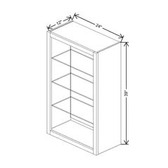 Fabuwood Allure Galaxy Dove 24" W X 39" H X 12" D Wall No Door Cabinet