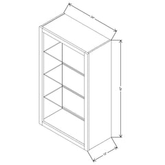 Fabuwood Allure Luna Dove 24"W X 42"H Wall No Door