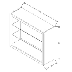 Fabuwood Allure Luna Truffle 36" W X 30" H X 12" D Wall No Door Cabinet