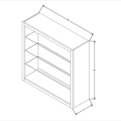 Fabuwood Allure Luna Indigo 36"W X 36"H WALL NO DOOR