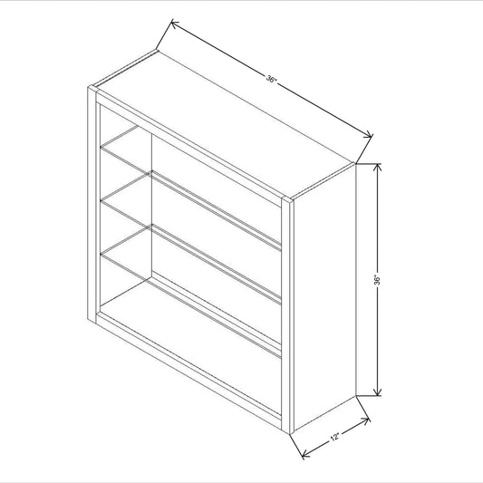 Fabuwood Allure Luna Kona 36"W X 36"H WALL NO DOOR