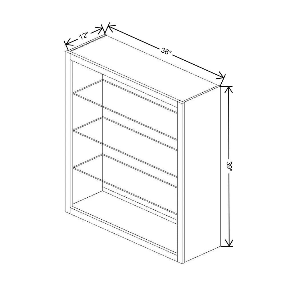 Fabuwood Allure Galaxy Dove 36" W X 39" H X 12" D Wall No Door Cabinet