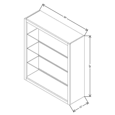 Fabuwood Allure Galaxy Dove 36"W X 42"H Wall No Door