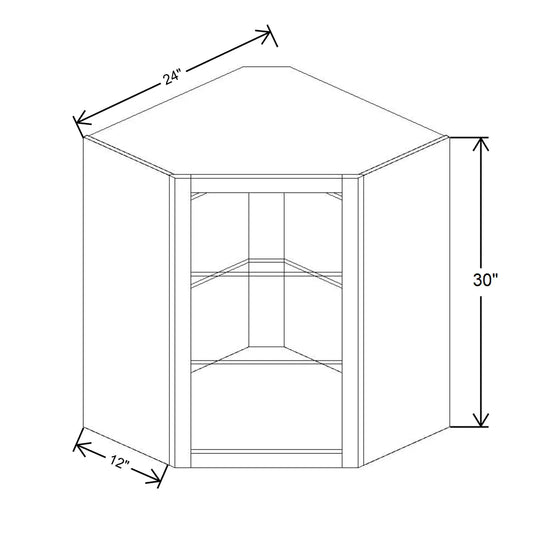 Fabuwood Allure Galaxy Timber 24"W X 30"H   Corner Wall No Door