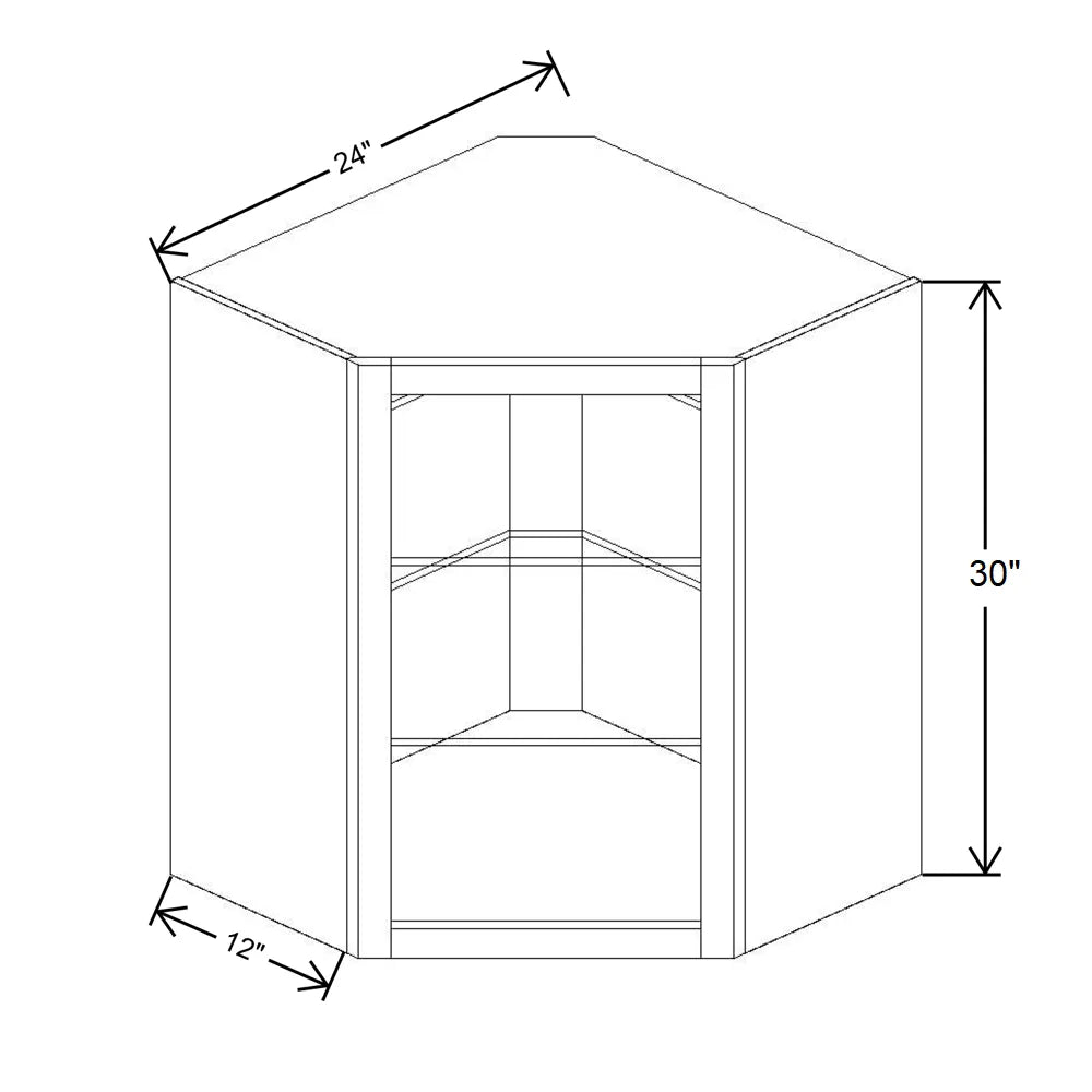 Fabuwood Allure Galaxy Frost 24"W X 30"H   Corner Wall No Door