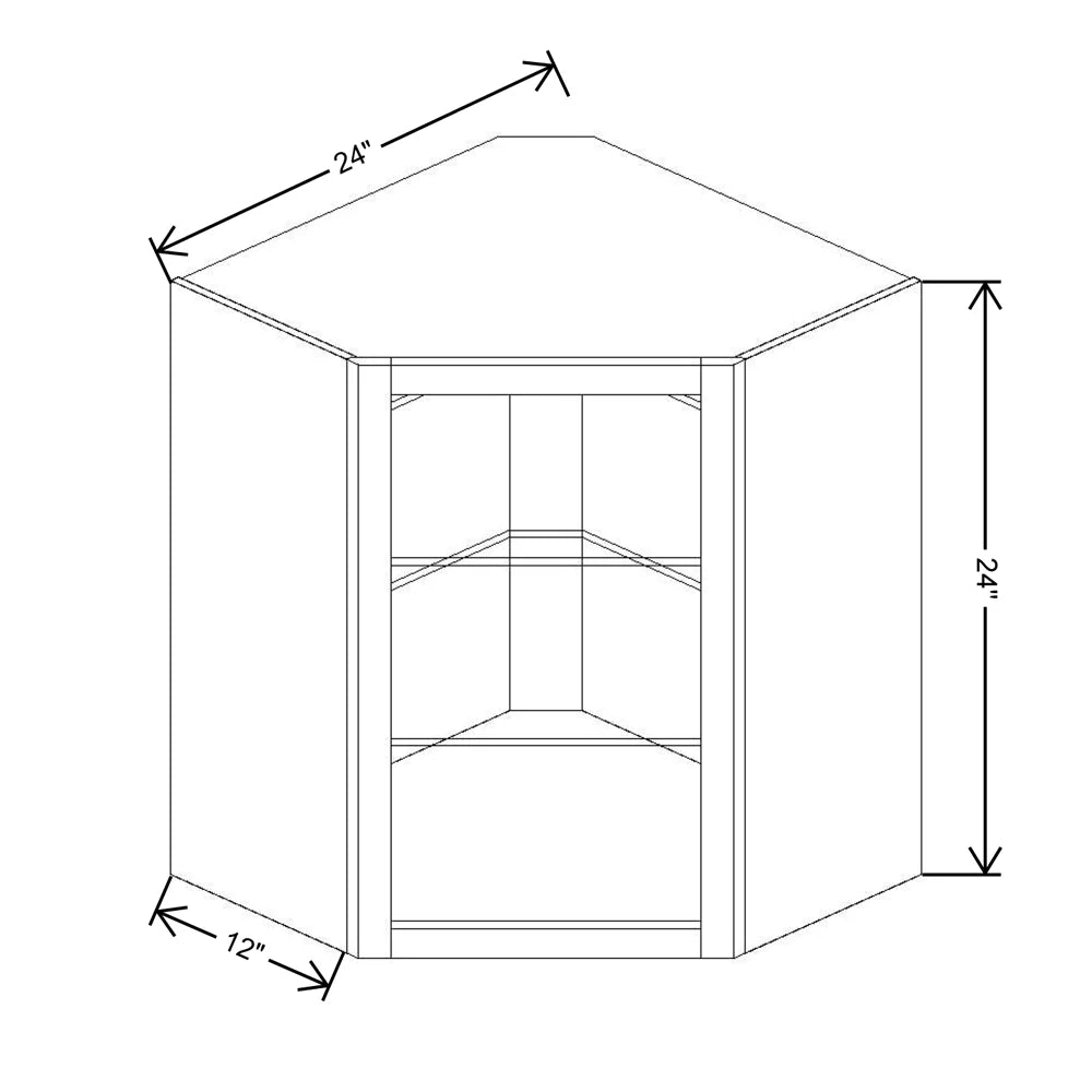 Fabuwood Allure Nexus Frost 24"W X 30"H   Corner Wall No Door