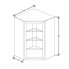 Fabuwood Allure Luna Timber 24"W X 36"H   Corner Wall No Door