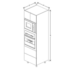 Fabuwood Ovela Catalina Nocce 1 24" W X 84" H X 24" D Combo Oven W/2 Drawers Cabinet