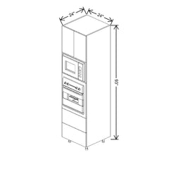 Fabuwood Ovela Catalina Ida 1 24" W X 93" H X 24" D Combo Oven W/2 Drawers Cabinet