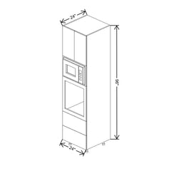Fabuwood Illume Tuscany Como Ash 2 24" W x 96" H Combo Oven Cabinet w/ 2 Drawers on Bottom