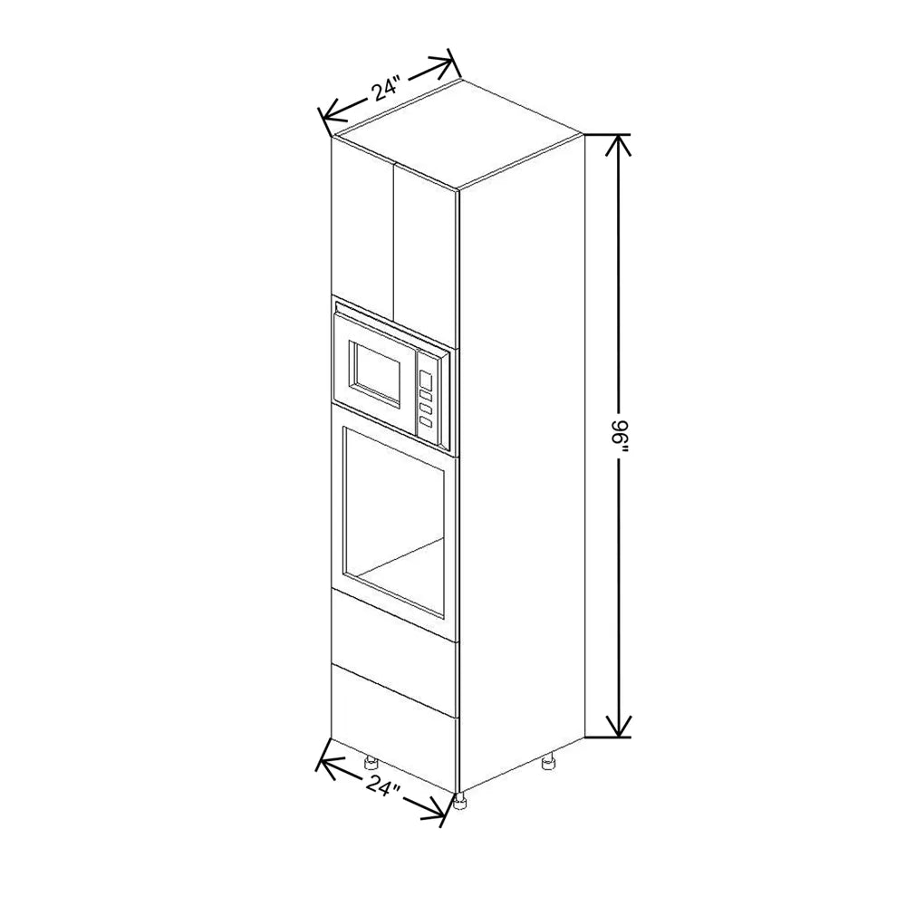 Fabuwood Illume Tuscany Olmo 3 24" W x 96" H Combo Oven Cabinet w/ 2 Drawers on Bottom