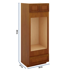 J&K Mocha Glazed K10 Double Oven w/One (1) Bottom Drawer 30" W x 84" H x 27" D