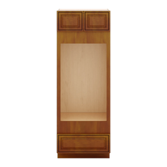 J&K Mocha Glazed K10 Double Oven w/One (1) Bottom Drawer 30" W x 84" H x 27" D