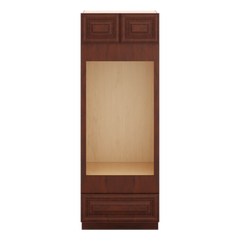 J&K Mahogany J5 Double Oven w/One (1) Bottom Drawer 30" W x 84" H x 27" D
