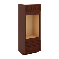 J&K Mahogany J5 Single Oven w/Two (2) Bottom Drawers 30" W x 84" H x 27" D