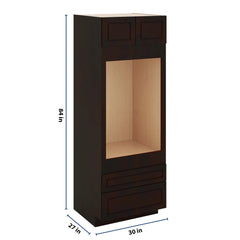 J&K Espresso K8 Single Oven w/Two (2) Bottom Drawers 30" W x 84" H x 27" D
