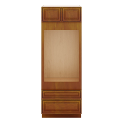 J&K Mocha Glazed K10 Single Oven w/Two (2) Bottom Drawers 30" W x 84" H x 27" D