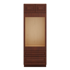 J&K Mahogany J5 Single Oven w/Two (2) Bottom Drawers 30" W x 84" H x 27" D