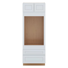 J&K White Shaker S8 Single Oven w/Two (2) Bottom Drawers 30" W x 84" H x 27" D