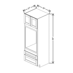 J&K Almond S2 Single Oven w/Two (2) Bottom Drawers 30" W x 90" H x 27" D
