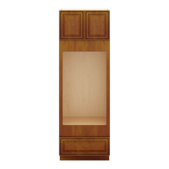 J&K Mocha Glazed K10 Double Oven w/One (1) Bottom Drawer 30" W x 90" H x 27" D