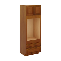 J&K Mocha Glazed K10 Single Oven w/Two (2) Bottom Drawers 30" W x 90" H x 27" D