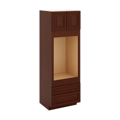 J&K Mahogany J5 Single Oven w/Two (2) Bottom Drawers 30" W x 90" H x 27" D