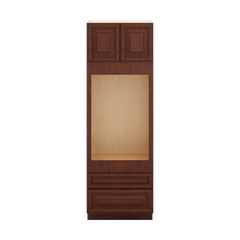 J&K Mahogany J5 Single Oven w/Two (2) Bottom Drawers 30" W x 90" H x 27" D