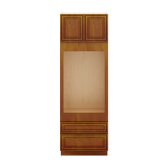 J&K Mocha Glazed K10 Single Oven w/Two (2) Bottom Drawers 30" W x 90" H x 27" D
