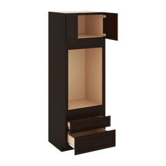 J&K Espresso K8 Single Oven w/Two (2) Bottom Drawers 30" W x 90" H x 27" D