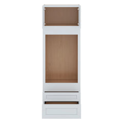 J&K White Shaker S8 Single Oven w/Two (2) Bottom Drawers 30" W x 90" H x 27" D