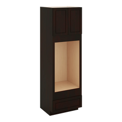 J&K Espresso K8 Double Oven w/One (1) Bottom Drawer 30" W x 96" H x 27" D